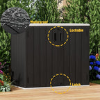 Large Outdoor Storage Box, Resin Sheds&Outdoor Storage Waterproof/Lockable - Image 6