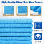 HOMERHYME Shop Towels, 150 Pack Cleaning Rags Microfiber Towels, Bulk - Image 2