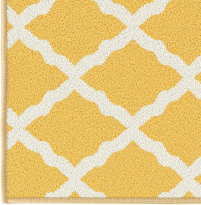 Ottomanson Hallway Runner Rug 2'2" x 6' Non Slip Trellis Area Rugs Easy to - Image 8