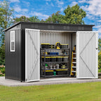 DWVO 9.1x4.2ft Metal Outdoor Storage Shed - Image 2