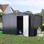 AECOJOY Shed 10'x10' Storage Shed, Large Metal Storage Sheds & Outdoor Clearance - Image 7