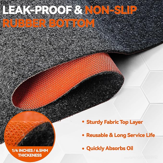 36" x 59" Heavy Duty Oil Spill Mat, Upgraded Garage Floor Mat - Image 2