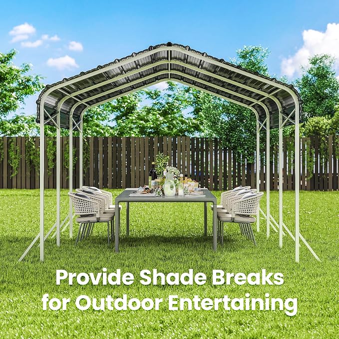 Heavy Duty Metal Carport – Sturdy Structure, All-Weather Protection, Easy - Image 7