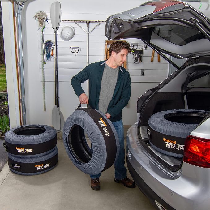 Kurgo Seasonal Tire Tote | Spare Tire Cover | Portable Wheel Bags | Winter Tire - Image 4