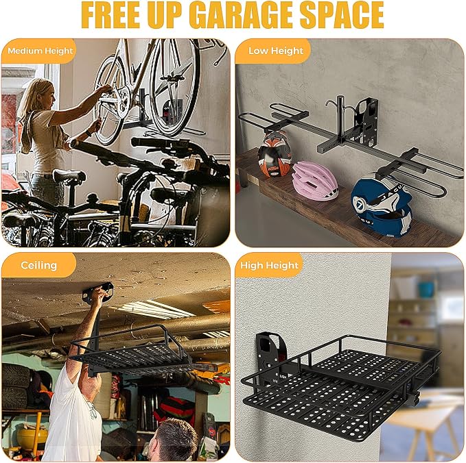 Hitch Wall Mount Bike Rack, Trailer Hitch Wall Mount Receiver Adjustable 1.25" - Image 7