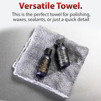 Adam's Borderless Grey Microfiber Towel - Image 4