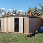 AECOJOY 12' x 12' Shed Metal, Outdoor Storage Sheds & Outdoor Storage 12' x 12' - Image 3