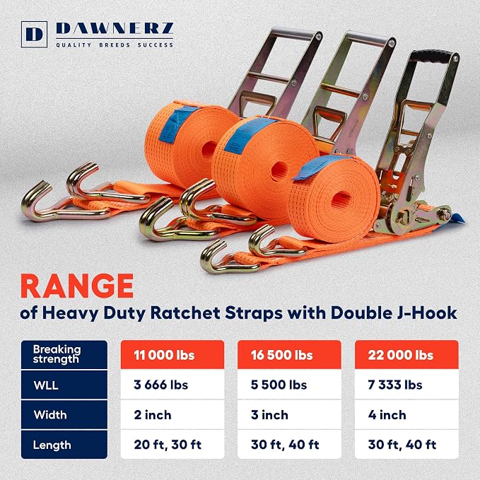 Tie Downs Ratchet Straps 2 inch X 20 ft - Image 9